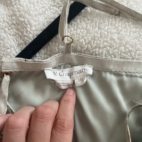 V. Chapman Sage Green Floral Maxi Dress - Picture 4 of 5